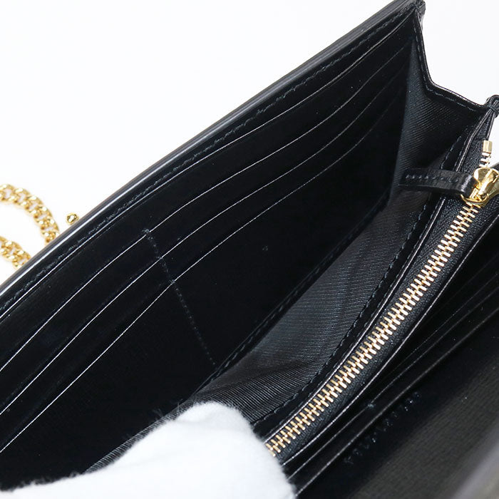 GUCCI 652681 Continental Gucci Jackie 1961 Chain wallet leather white Women