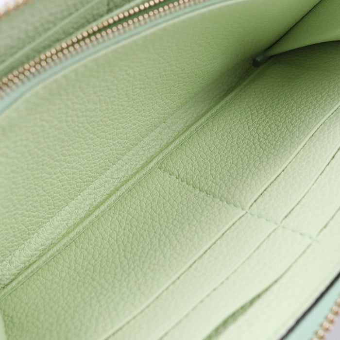 GUCCI 658691 Zip around wallet Gucci Logo PurseZip Around leather Women Green