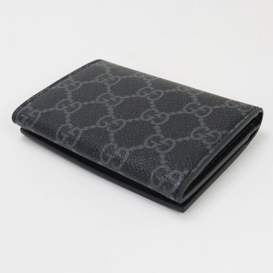 GUCCI 821214 FAD6M GG Emblem name card holder/GG pattern black mens