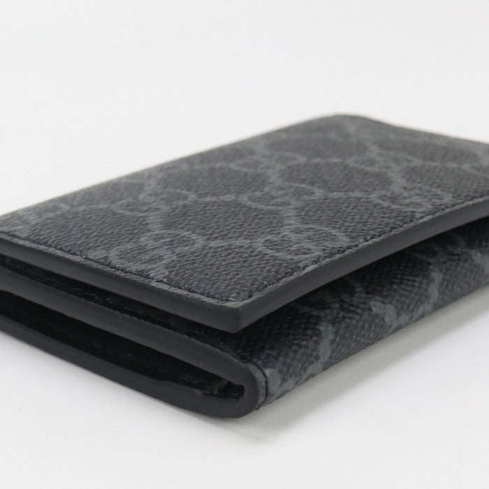 GUCCI 821214 FAD6M GG Emblem name card holder/GG pattern black mens