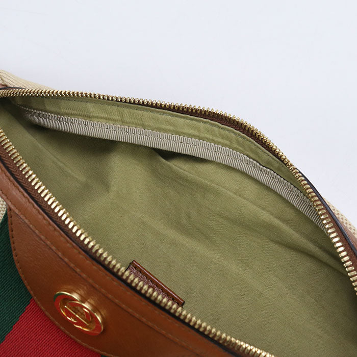 GUCCI 575082 Belt bag Vintage canvas body bag canvas/leather beige Women