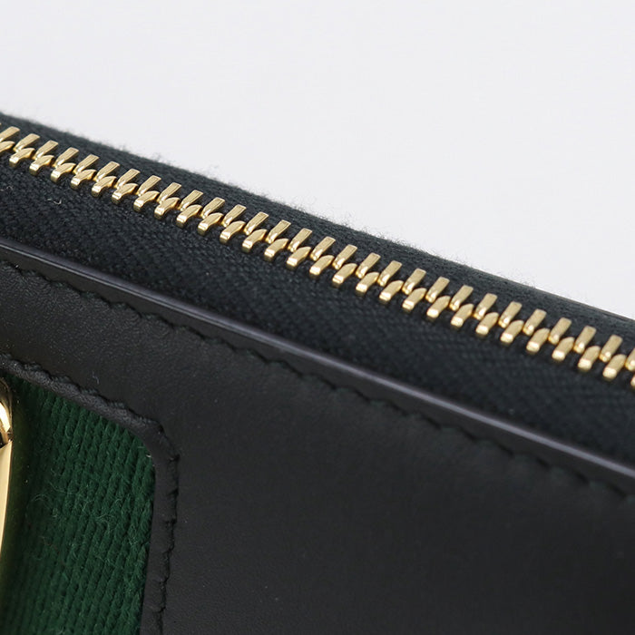 GUCCI 476083 zip around long wallet Silvi PurseZip Around leather black Women
