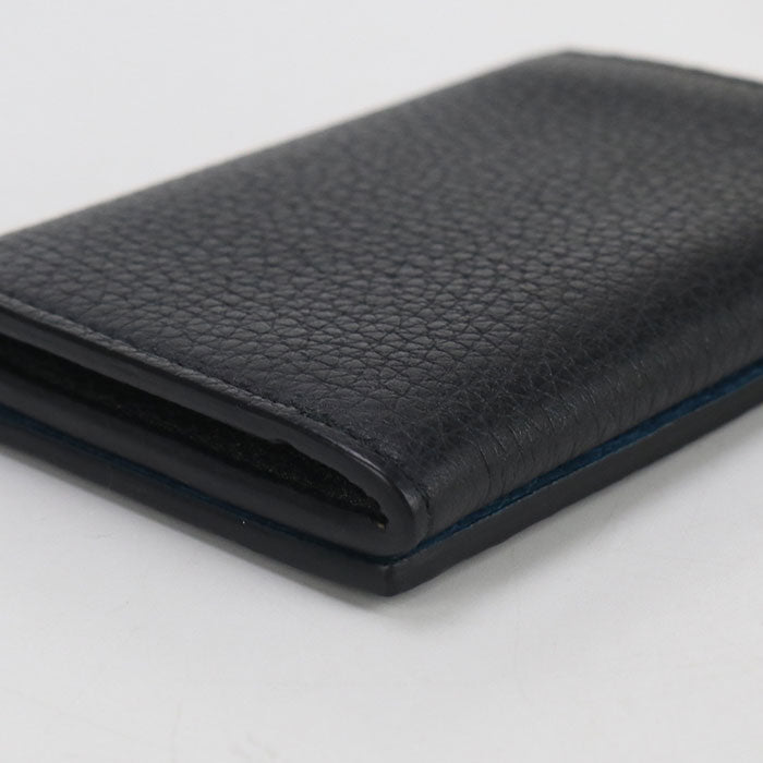 GUCCI 739389 Gucci logo name card holder leather black unisex