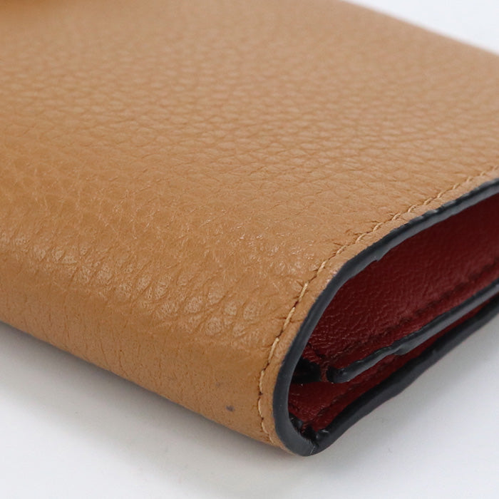 LOEWE C660S40X01 3639 Vertical Large Long wallet Calfskin brown Women