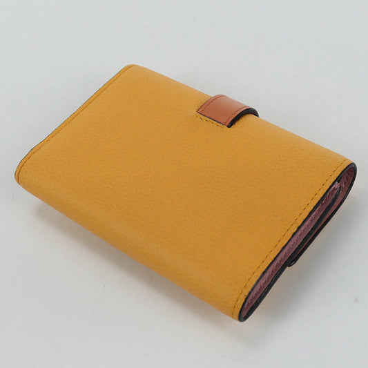 LOEWE C660S86X04 Tri-fold wallet Vertical wallet small Mini Wallet Calfskin Orange Women