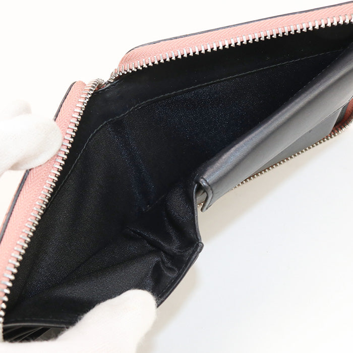 LOEWE Square Zip Wallet anagram Bi-fold with coin purse Calfskin pink Women