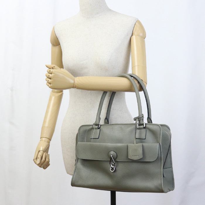 LOEWE LO84400 Tote Bag Calfskin Khaki Women