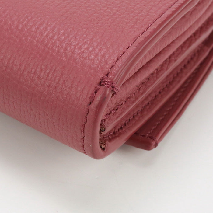LOEWE C821L57X01 Compact Flap anagram Bi-fold wallet Calfskin pink Women