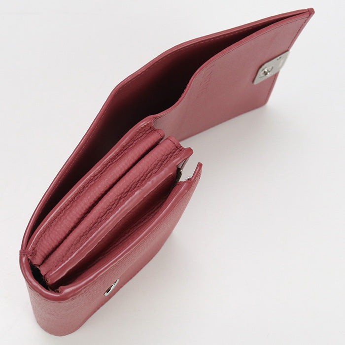 LOEWE C821L57X01 Compact Flap anagram Bi-fold wallet Calfskin pink Women
