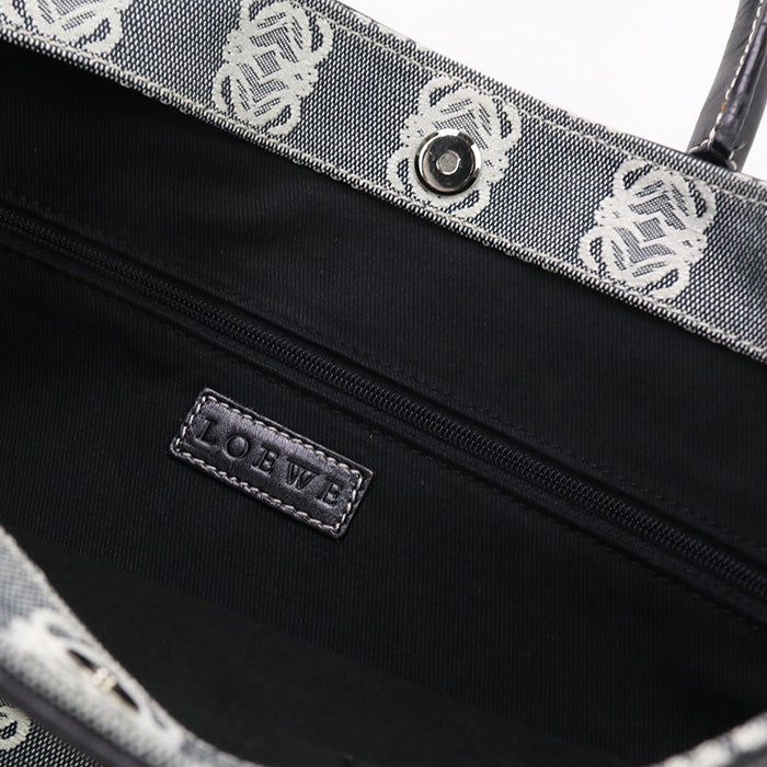 LOEWE LO87023 anagram Tote Bag canvas gray Women