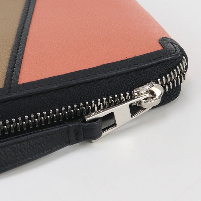 LOEWE 122.30XM88 Bi-fold wallet puzzle Zipper Wallet leather Multicolor Women