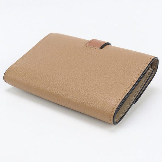 LOEWE C660S86X01 Tri-fold wallet Vertical wallet small leather Brown Women