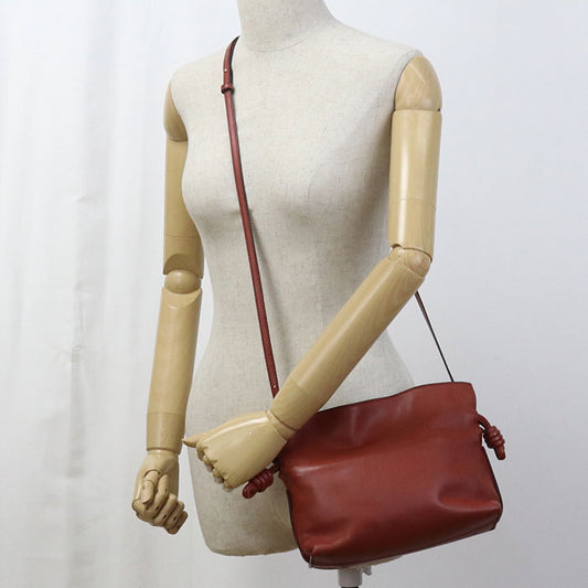 LOEWE Shoulder Bag Flamenco clutch mini Clutch Bag Nappa leather Red Women