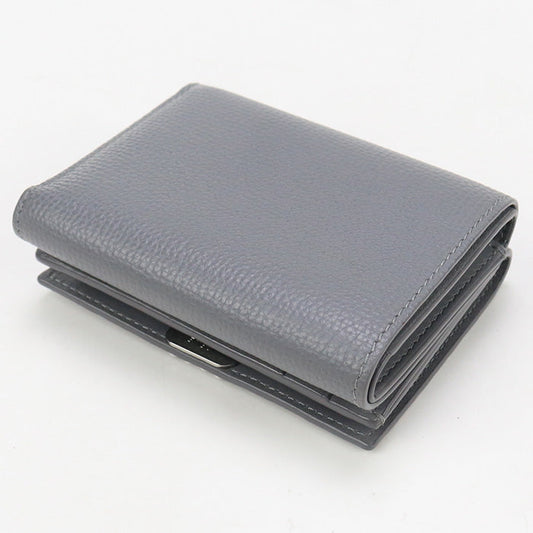 LOEWE C821TR2X02 Tri-fold wallet anagram Vertical wallet Calfskin gray Women