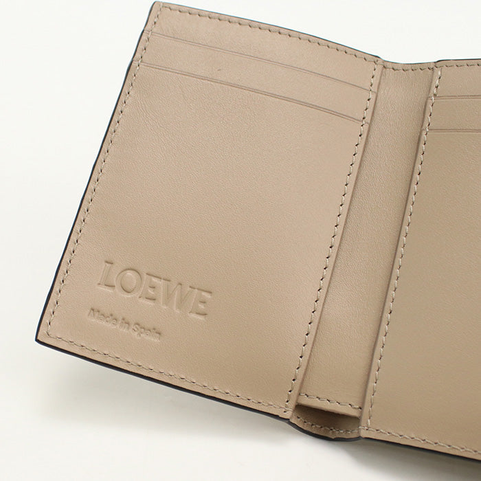 LOEWE C821S33X01 Tri-fold wallet Anagram Vertical Wallet Flap wallet Calfskin beige Women