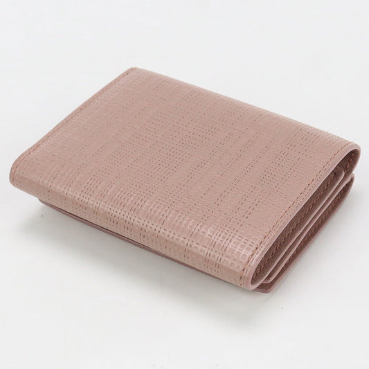 LOEWE 101.88.S26 Tri-fold wallet anagram Flap wallet Calfskin pink Women