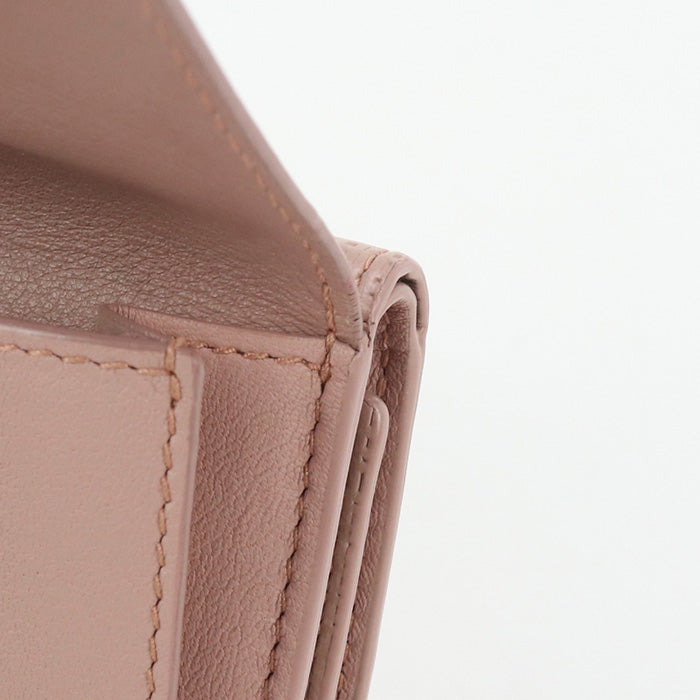 LOEWE 101.88.S26 Tri-fold wallet anagram Flap wallet Calfskin pink Women