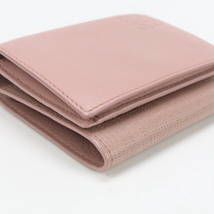 LOEWE 101.88.S26 Tri-fold wallet anagram Flap wallet Calfskin pink Women