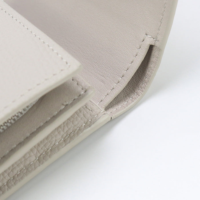 LOEWE C821L57X04 Bifold wallet anagram Compact Flap Wallet Calfskin beige Women