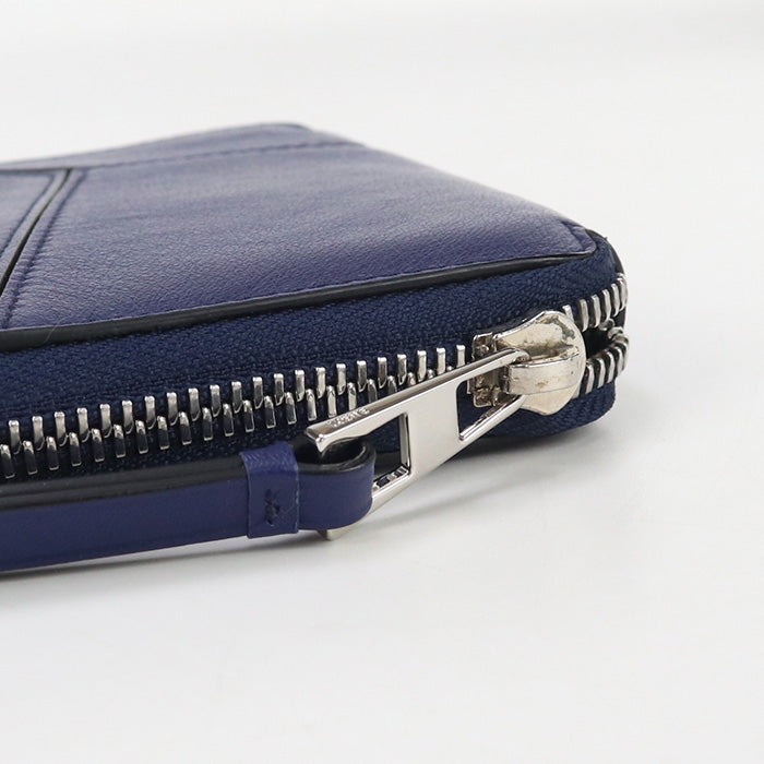 LOEWE 122.89.M88 Bifold wallet puzzle Small wallet Calfskin Navy mens