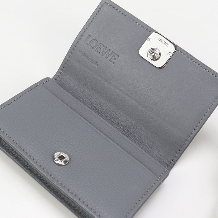 LOEWE LO93816 Card Case name card holder Calfskin gray Women