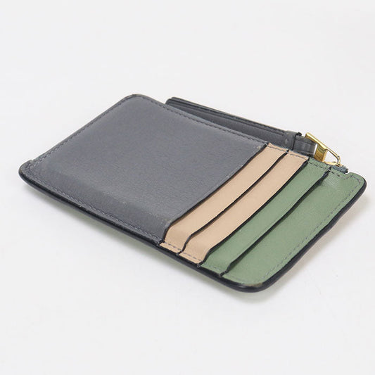 LOEWE Coin card holder puzzle Coin Pocket Calfskin gray mens