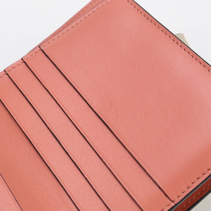 LOEWE C660Z41X02 Compact zip Folded wallet Calfskin beige Women