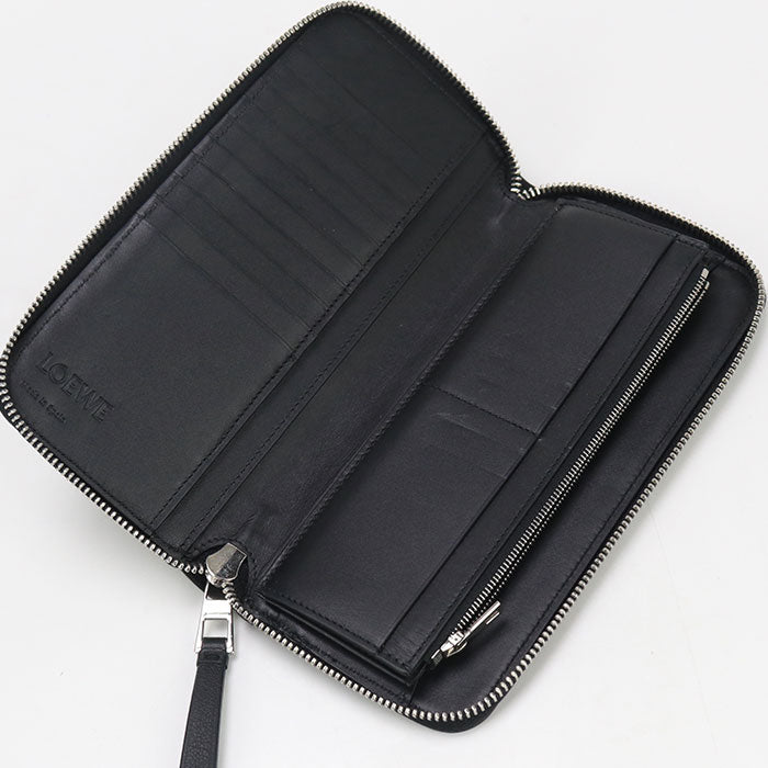 LOEWE Zip around wallet puzzle PurseZip Around Calfskin black mens