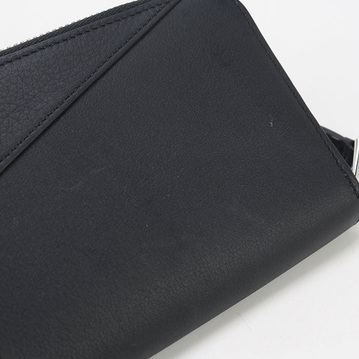 LOEWE Zip around wallet puzzle PurseZip Around Calfskin black mens