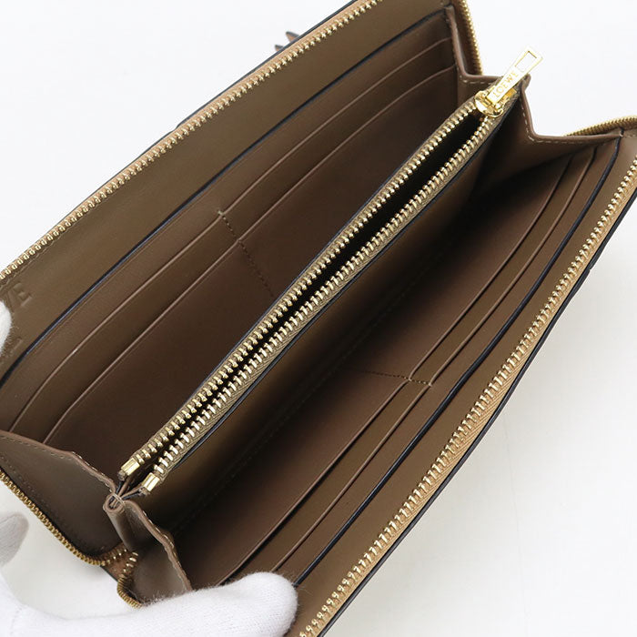 LOEWE C510T12X03 3943 Zip around wallet puzzle Purse Calfskin Brown Women