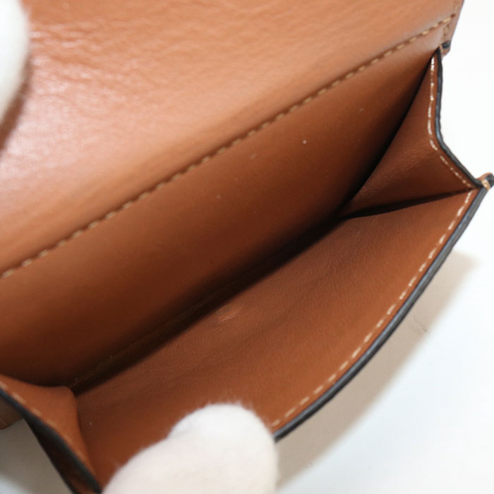 LOEWE LO96324 Trifold wallet anagram Three fold wallet Calfskin brown Women