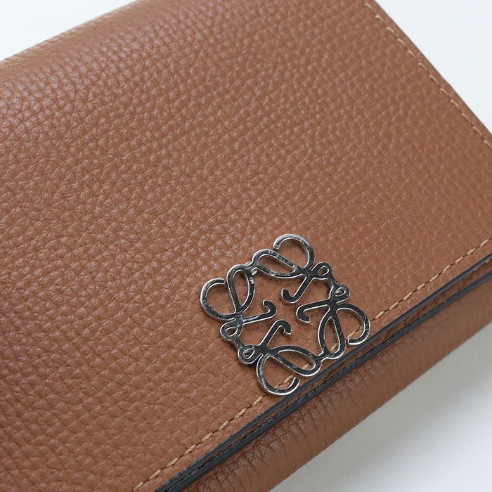 LOEWE Trifold wallet anagram Three fold wallet Calfskin brown Women