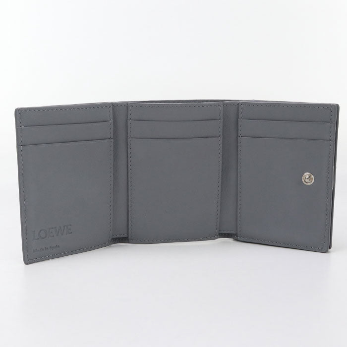 LOEWE C821TR2X16 Tri-fold wallet anagram Compact wallet Calfskin gray Women