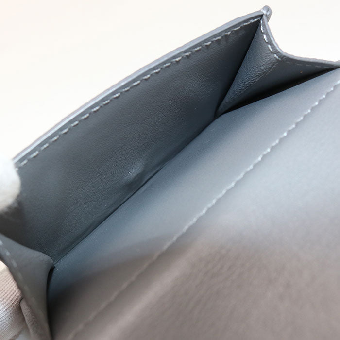 LOEWE C821TR2X16 Tri-fold wallet anagram Compact wallet Calfskin gray Women