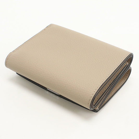 LOEWE C821TR2X16 Trifold wallet anagram Three fold wallet Calfskin beige Women