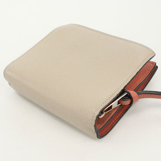 LOEWE Compact zip wallet Folded wallet leather beige Women
