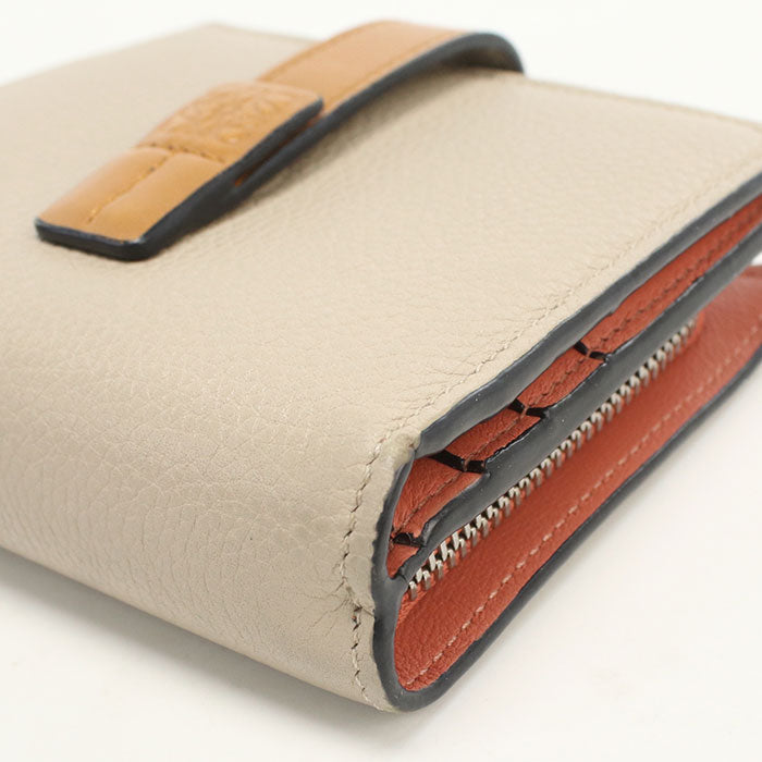 LOEWE Compact zip wallet Folded wallet leather beige Women