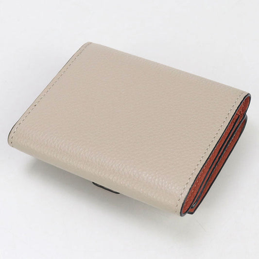 LOEWE Trifold wallet Three fold wallet Calfskin beige Women