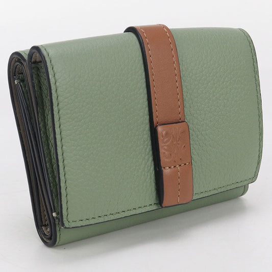 LOEWE C660TR2X03 Three fold wallet Calfskin green Women