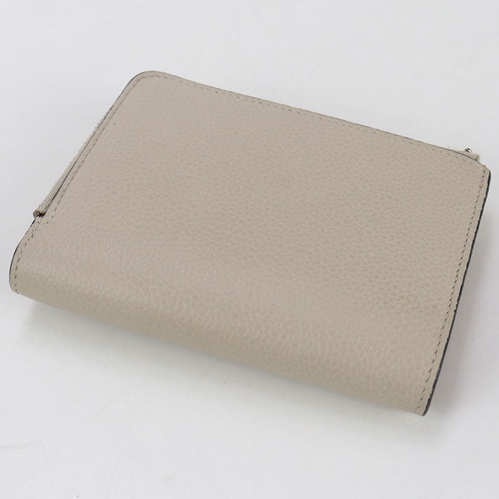 LOEWE C660P3002 Bi-fold wallet Slim Zip Calfskin beige Women