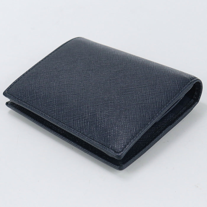PRADA 1MV204 Saffiano Leather Wallet Bi-fold wallet with coin purse/Safiano Navy Women