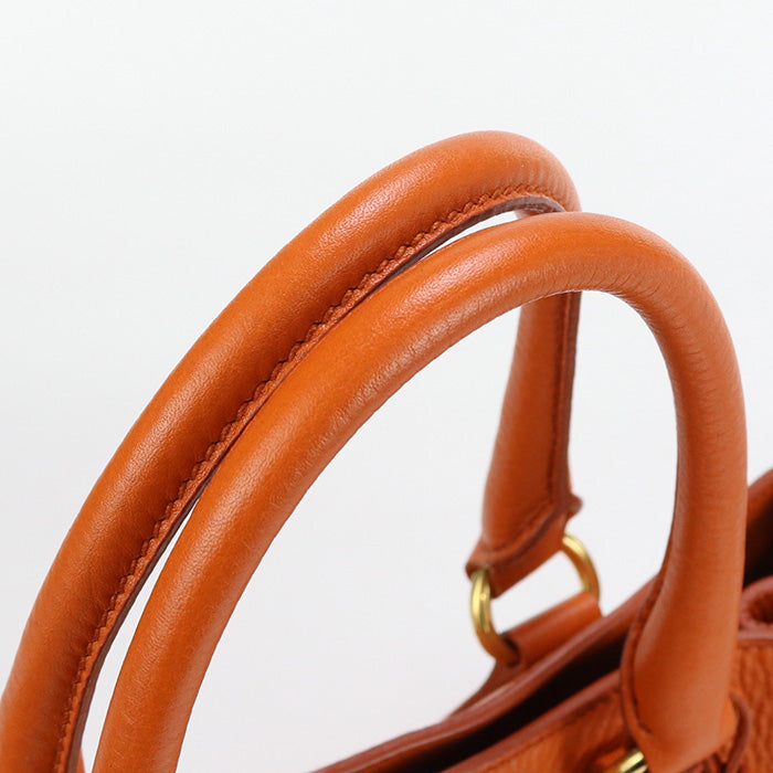 PRADA 2WAYTote Bag Tote leather orange Women
