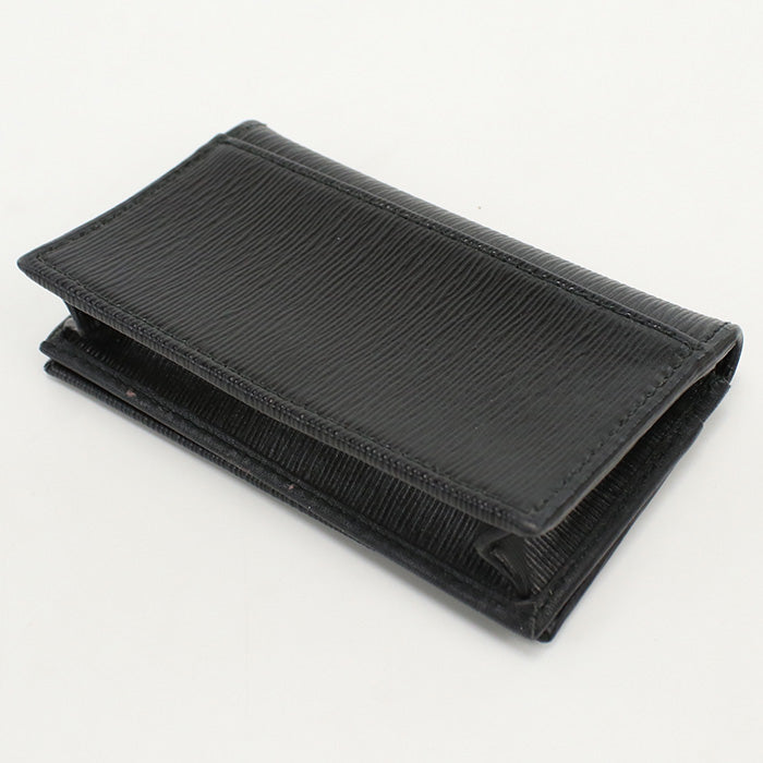 PRADA PR83772 Leather card holder name Black unisex