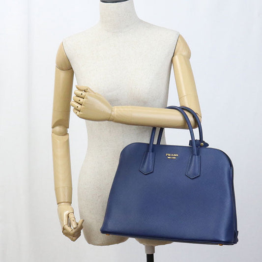 PRADA Handbag Safiano 2WAY handbag leather blue Women
