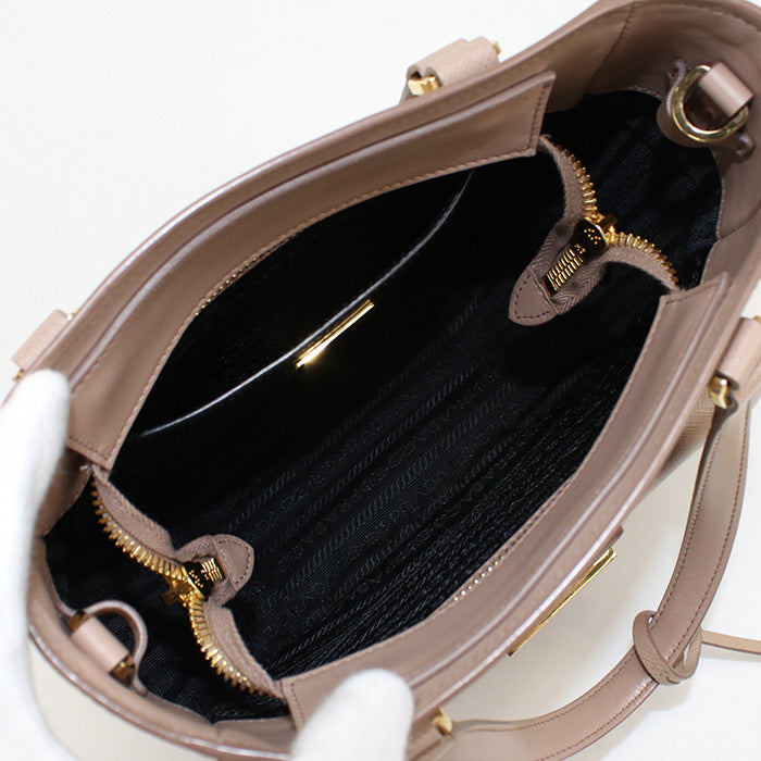 PRADA 1BA254 Tote Bag Safiano 2WAY Tote Bag leather CIRRIA (Pink Beige) Women