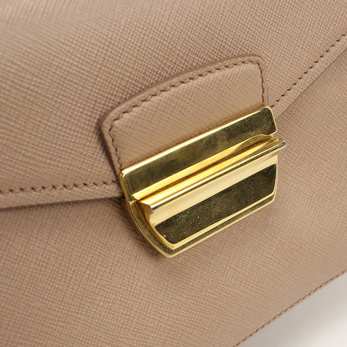 PRADA 1BA254 Tote Bag Safiano 2WAY Tote Bag leather CIRRIA (Pink Beige) Women