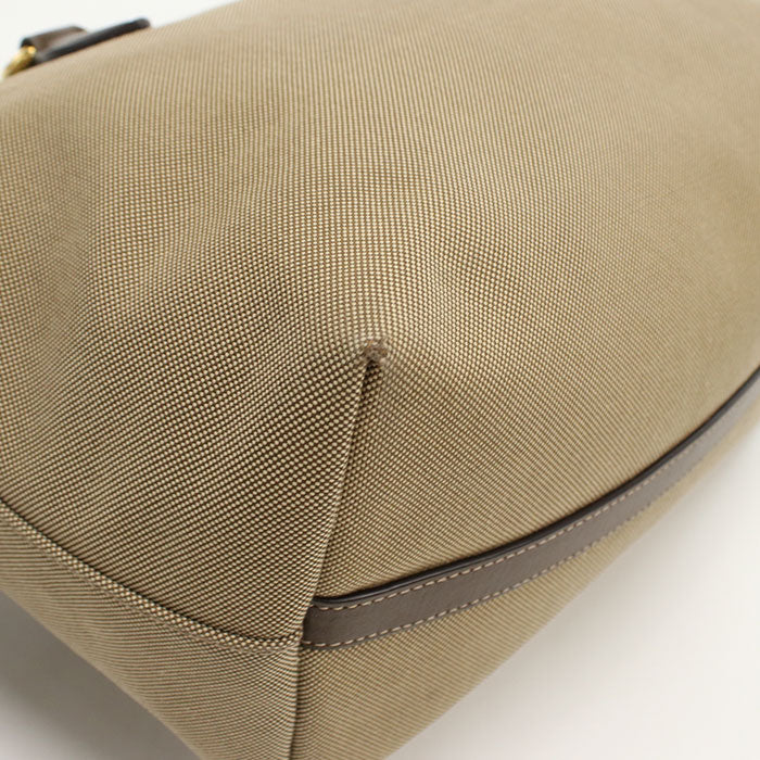 PRADA 2WAY handbag leather/Jacquard beige Women