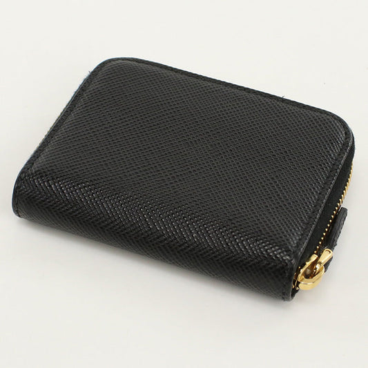 PRADA PR86488 Saffiano leather coin case Pocket Black Women