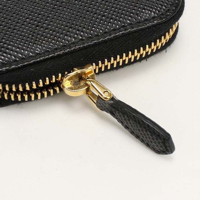 PRADA PR86488 Saffiano leather coin case Pocket Black Women