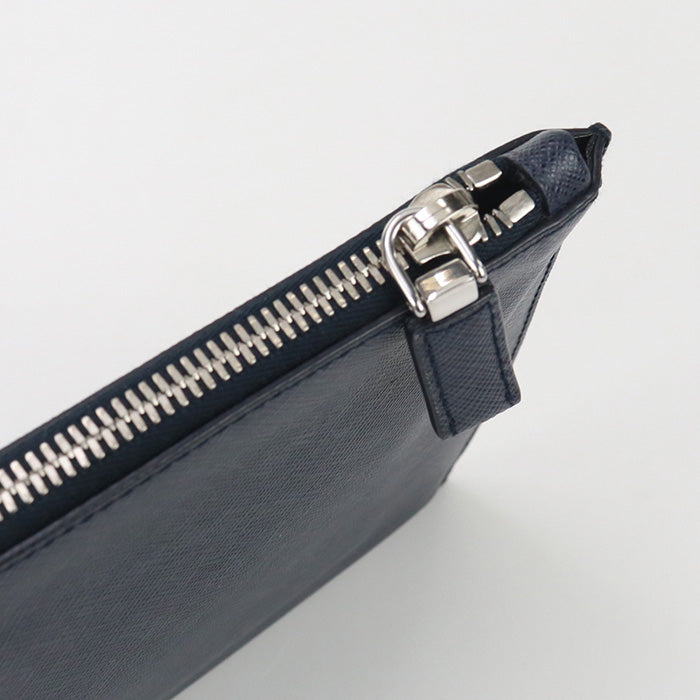 PRADA Saffiano leather Clutch bag navy mens